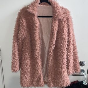 Fuzzy Pink Coat